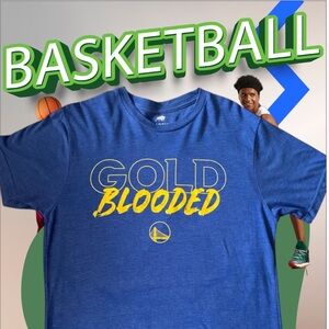 Sportiqe NEW Women’s Blue Gold Blooded Golden State Warriors T-Shirt